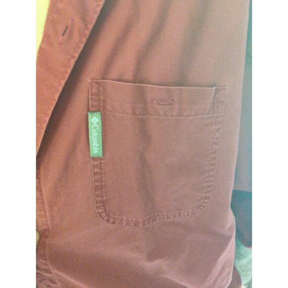 Vtg Columbia Shootng Hunting Button Up Shirt Mens XL Rlx Fit Color Block Red/Tan - Picture 4 of 9